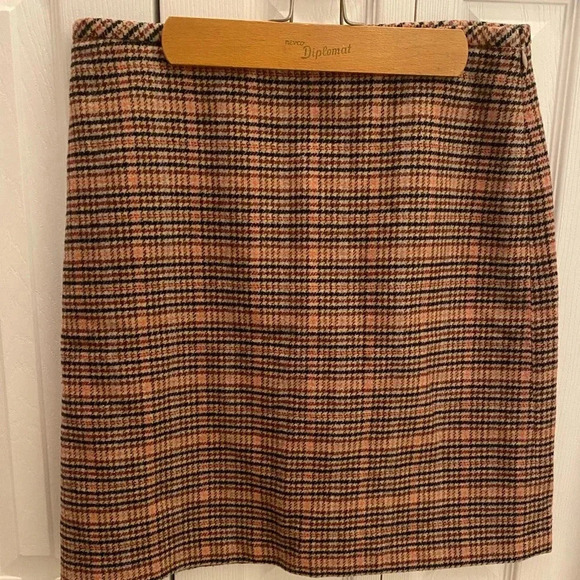 Talbots Multi Color Plaid Wool Zip Close A-Line Lined Mini Skirt Women’s 6 EUC - Picture 8 of 12